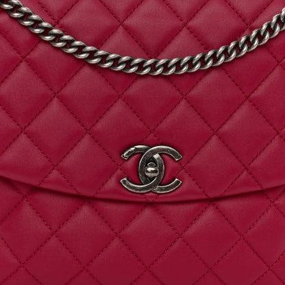 Chanel Lambskin Quilted Large Daily Supple Flap Dark Pink 8 of 10