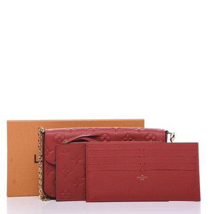 Louis Vuitton Empreinte Pochette Felicie Chain Wallet Scarlet 11 of 11