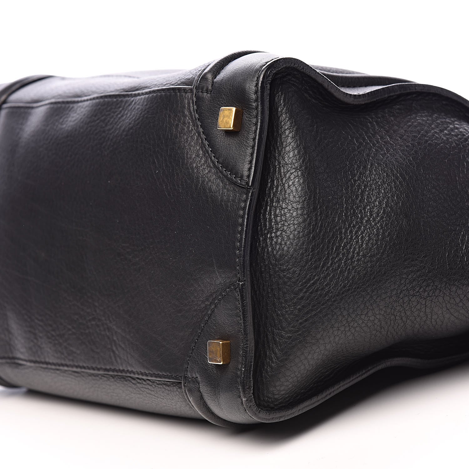 Celine Drummed Calfskin Mini Luggage Black 10 of 11