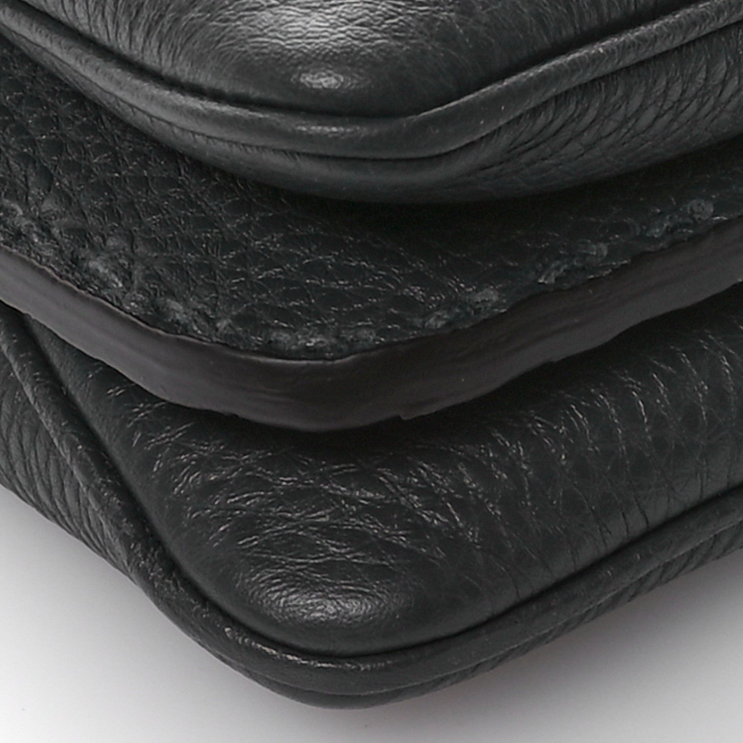 Fendi Cuoio Romano Selleria Macro Stitchings Small Peekaboo Carbon Asfalto 8 of 9