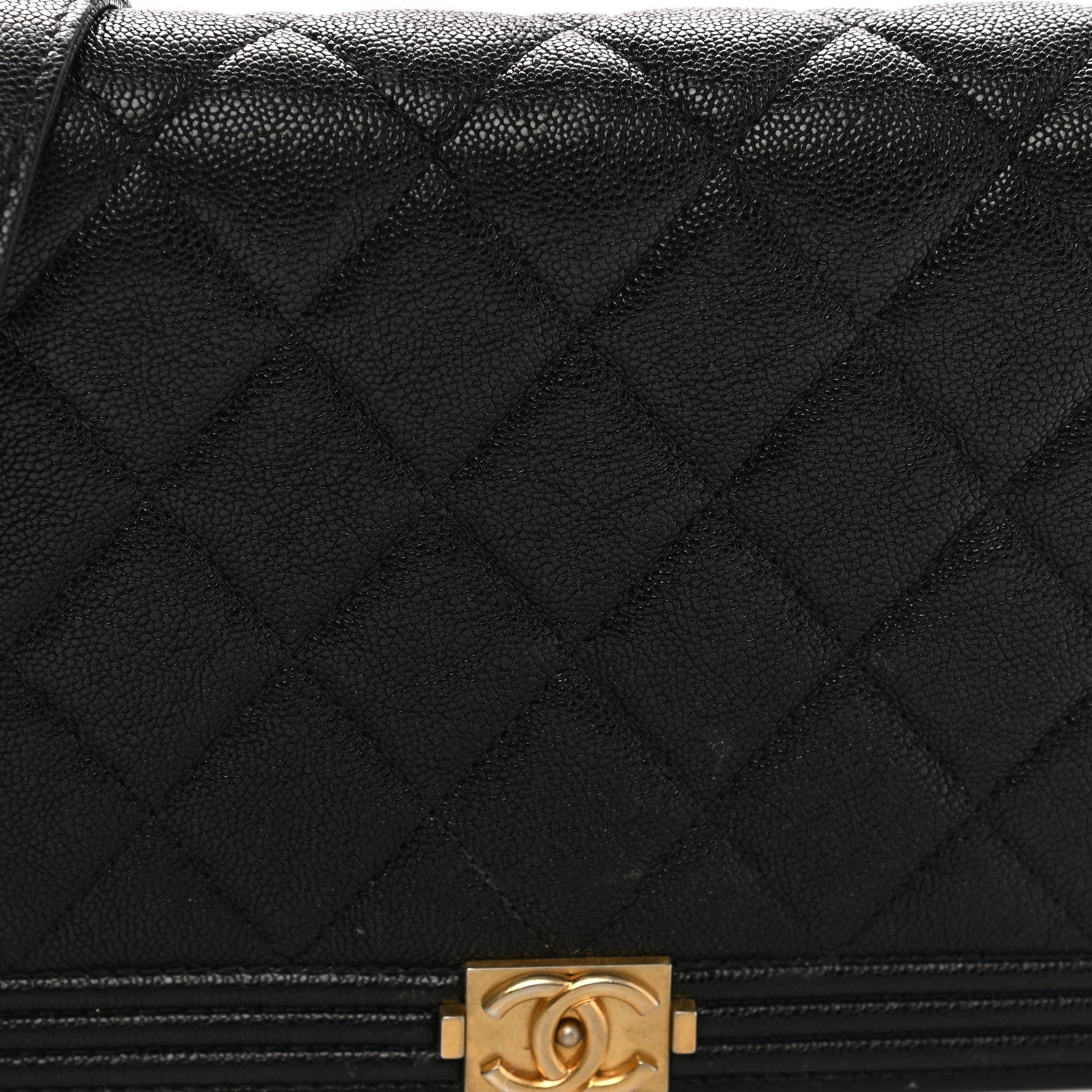 Chanel Caviar Quilted Boy Wallet On Chain WOC Black 26 of 29