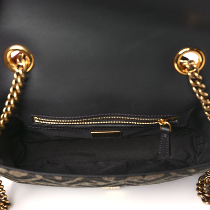 Fendi Fabric Jacquard FF 1974 Midi Chain Baguette Tobacco Moro 5 of 11