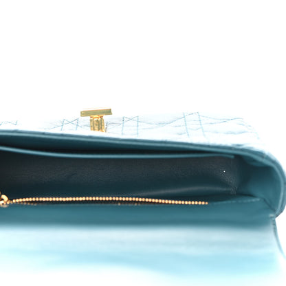 Christian Dior Lambskin Cannage Small Caro Bag Deep Ocean 5 of 10