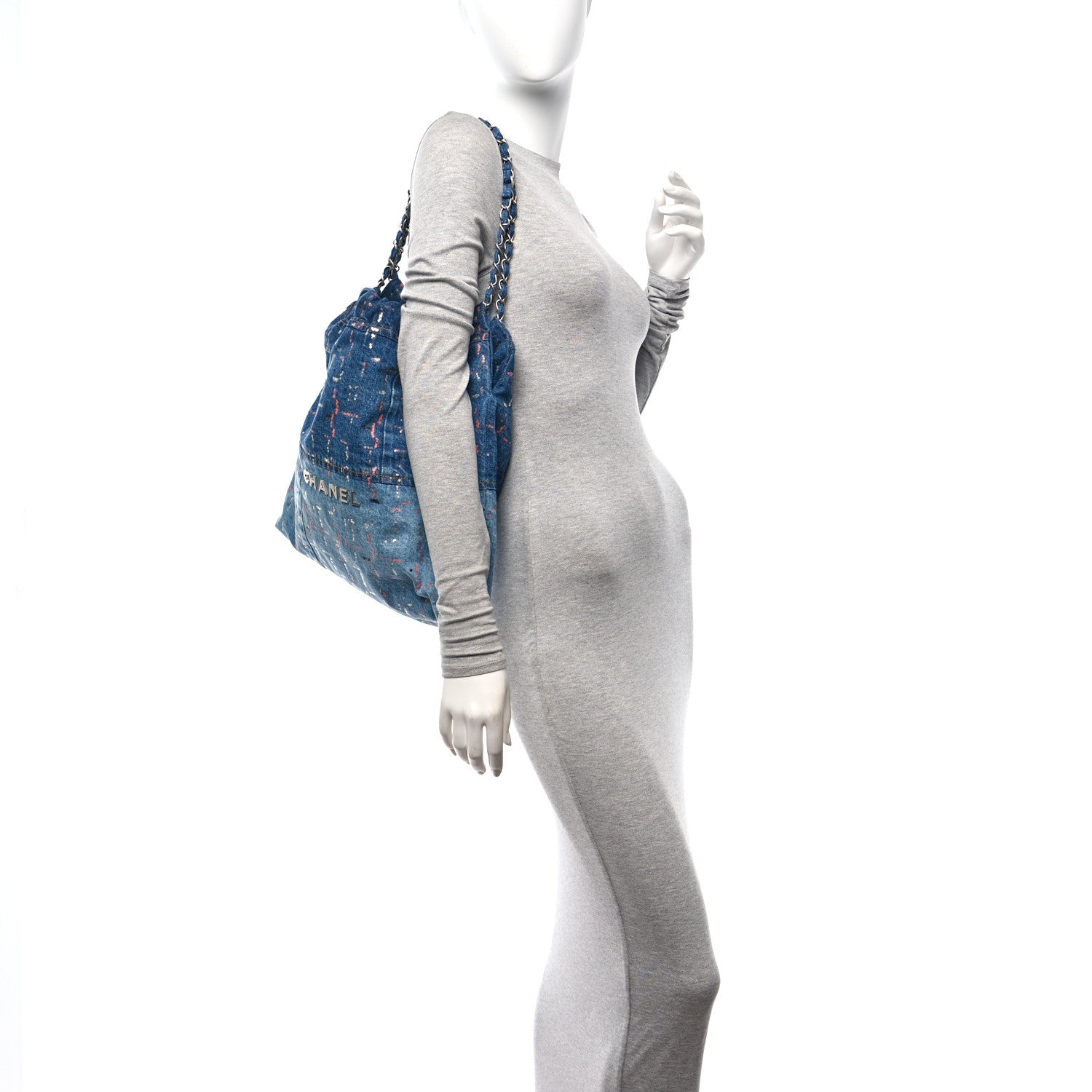 Chanel Denim Sequin Chanel 22 Blue 2 of 11