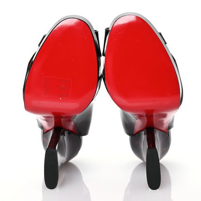 Christian Louboutin Patent Tortoiseshell New Marpoil 120 Slingback Pumps 39 Tartaruga 6 of 14
