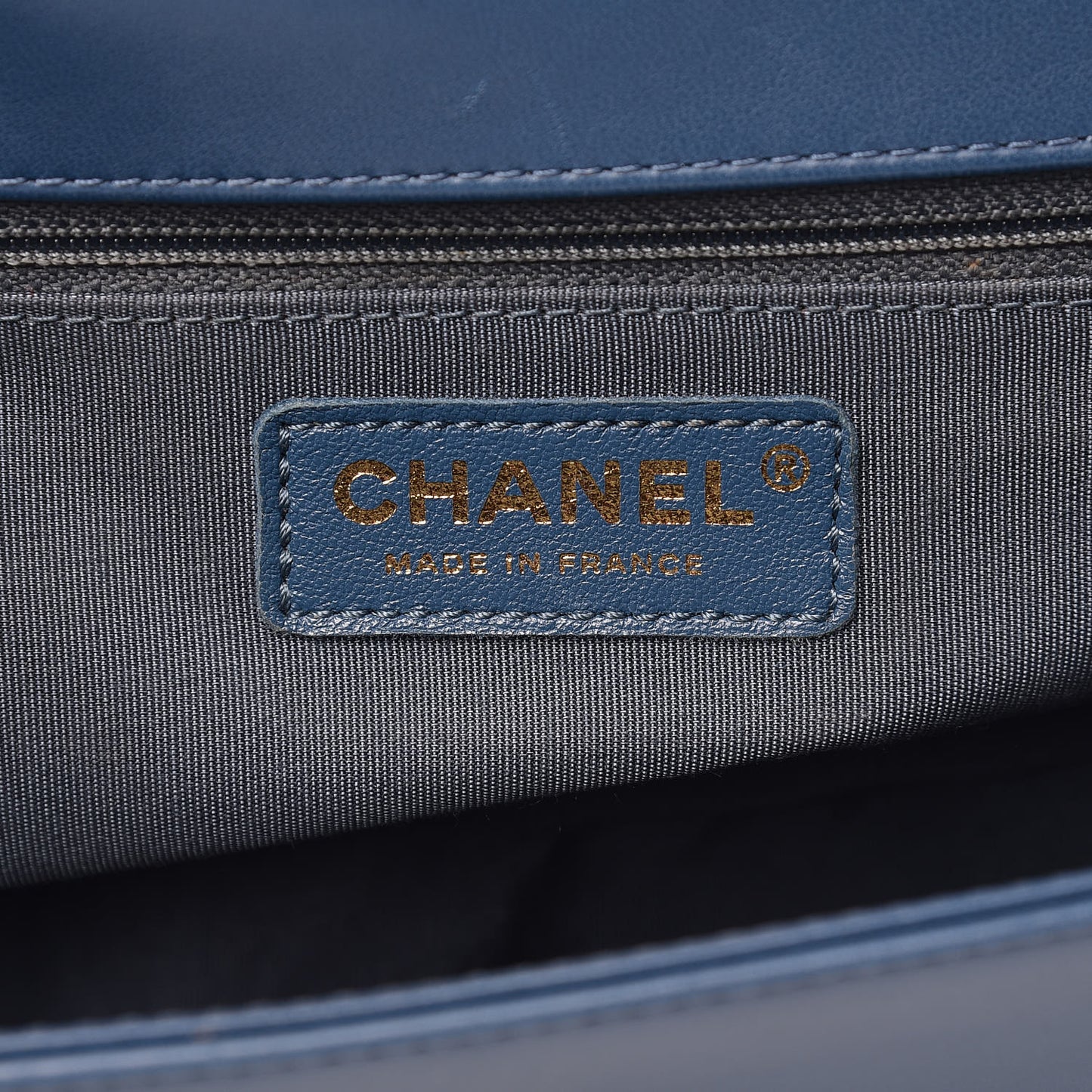 Lambskin Quilted New Medium Boy Flap Blue