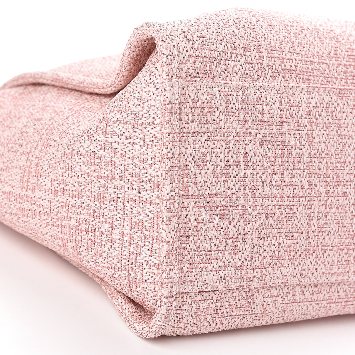 Straw Lurex Large Deauville Tote Pink