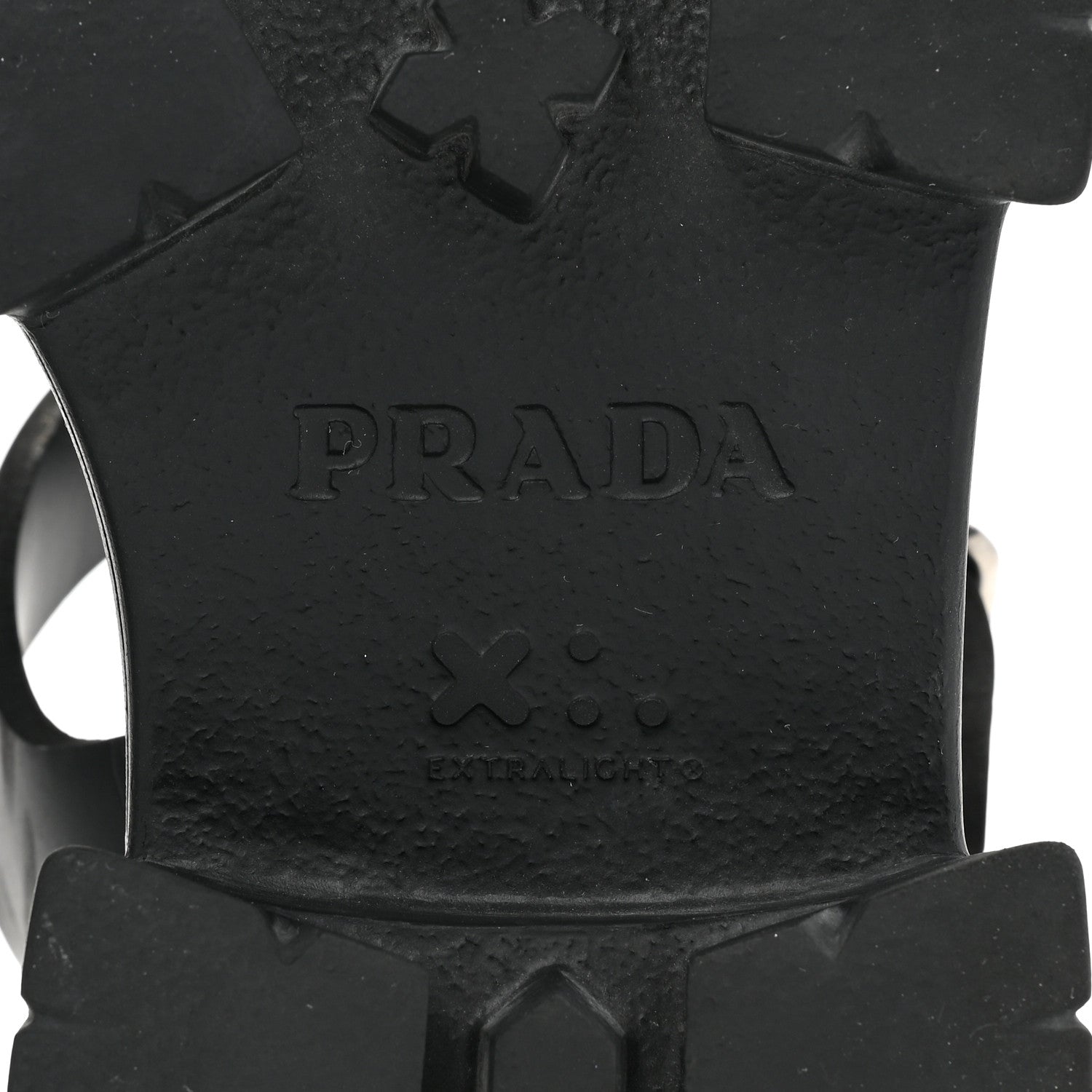 Prada Foam Rubber Triangle Logo Monolith 55mm Cage Sandals 38 Black 6 of 13
