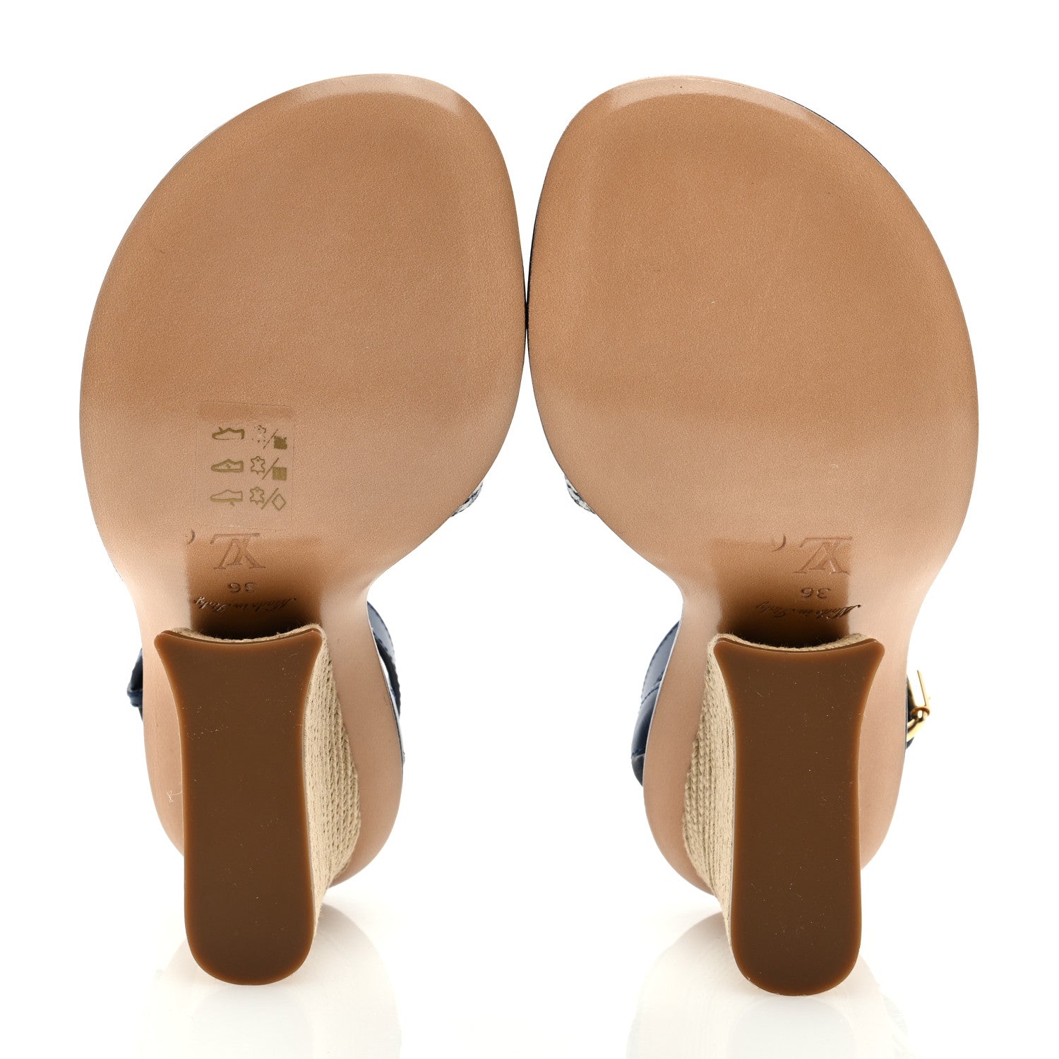 Louis Vuitton Monogram Denim Maia Wedge Sandal 36 5 of 7