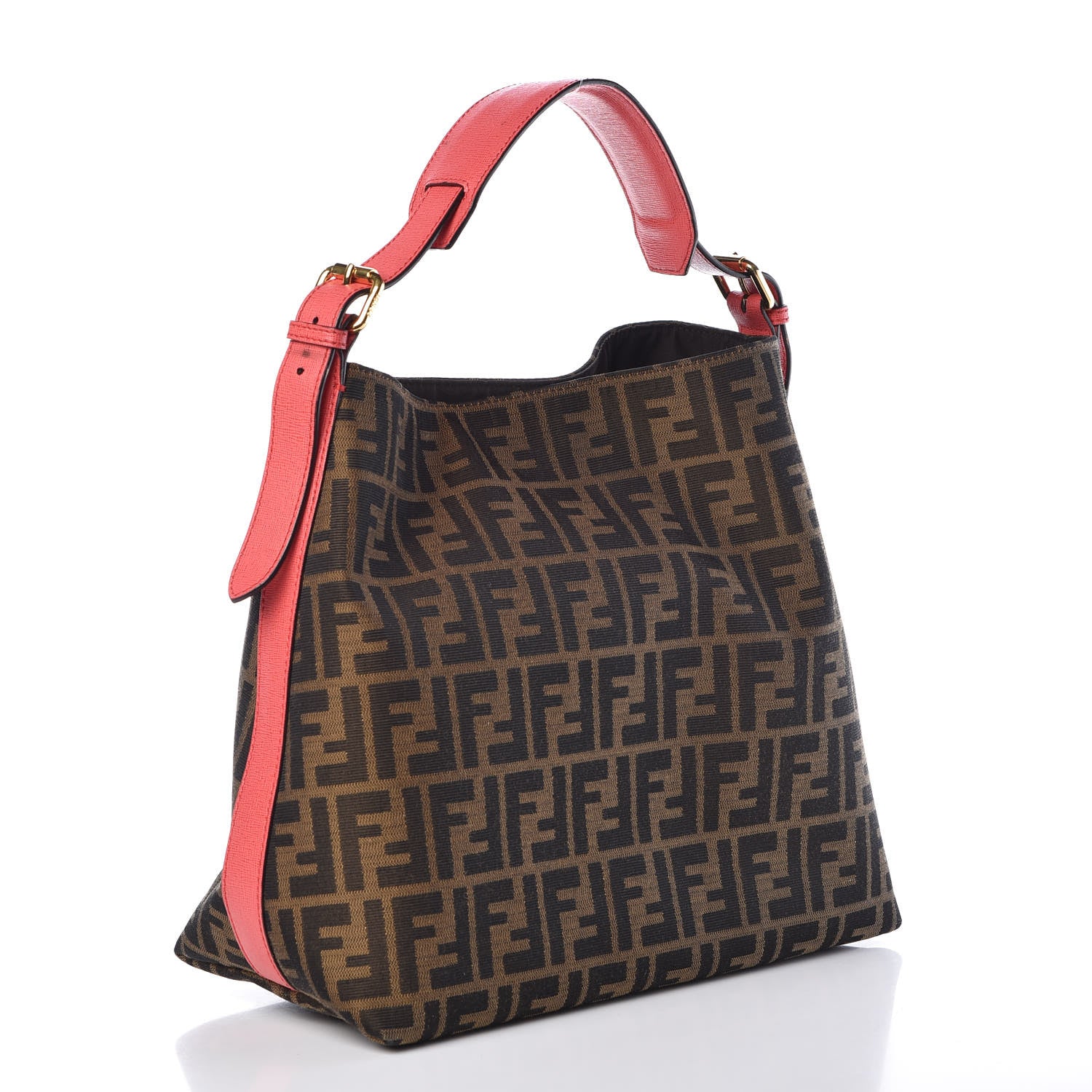 Fendi Zucca Vitello Elite Small Hobo Tobacco Ecstasy 3 of 15