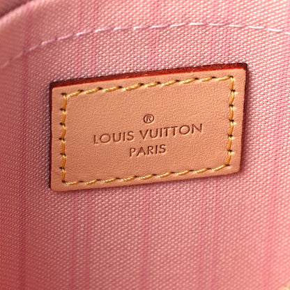 Louis Vuitton Damier Azur Neverfull MM GM Pochette Rose Ballerine 5 of 7