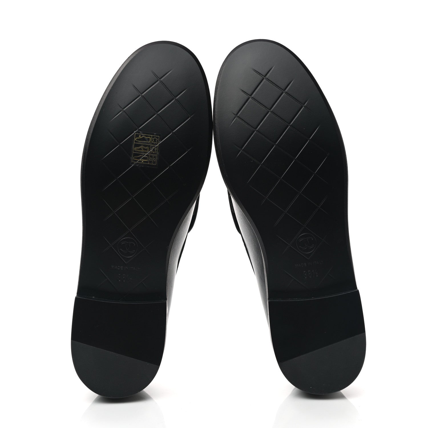 Chanel Lambskin Quilted CC Turnlock Loafers 38.5 Black 5 of 8