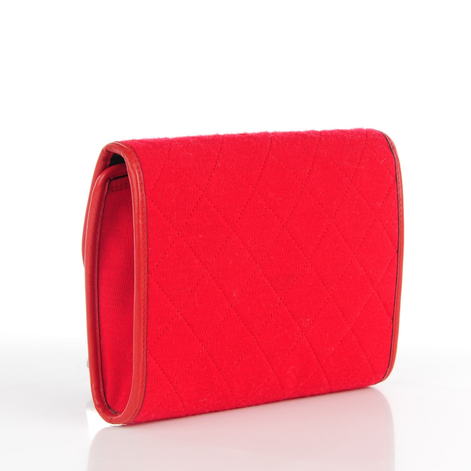 Chanel Jersey Quilted Mini Square Flap Red 4 of 8