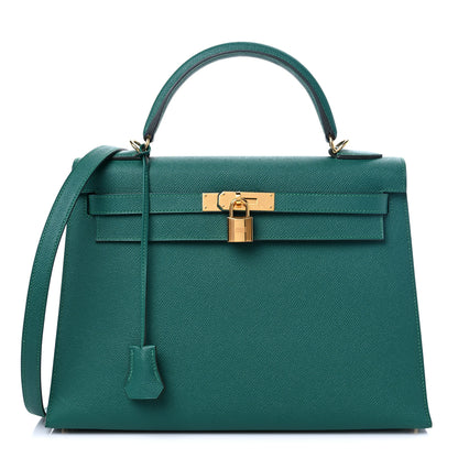 Hermes Epsom Kelly Sellier 32 Malachite 1 of 10