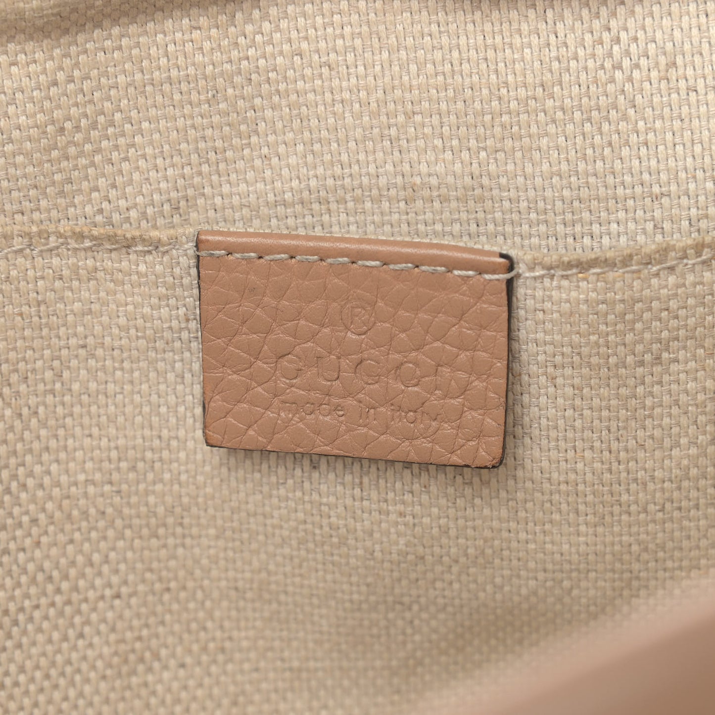 Pebbled Calfskin Small Soho Disco Bag Camelia