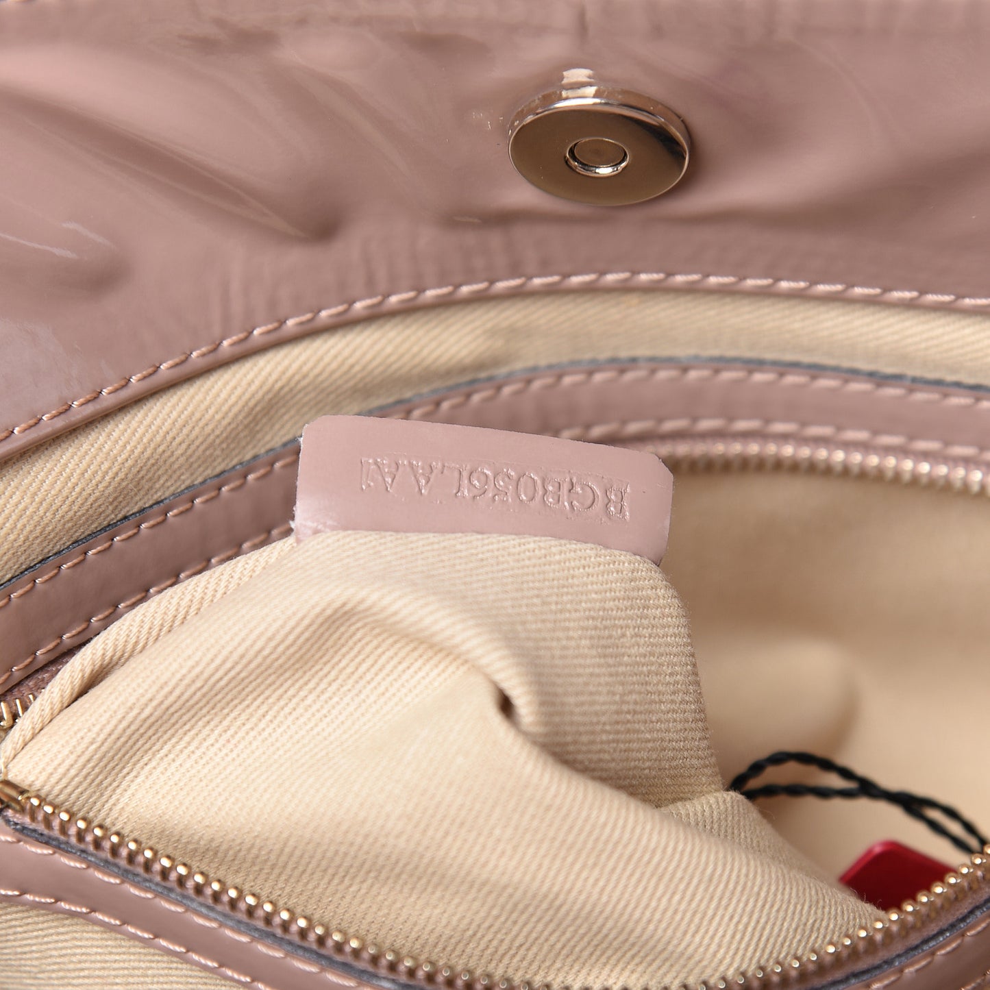 Patent Lacca Bow Tote Poudre