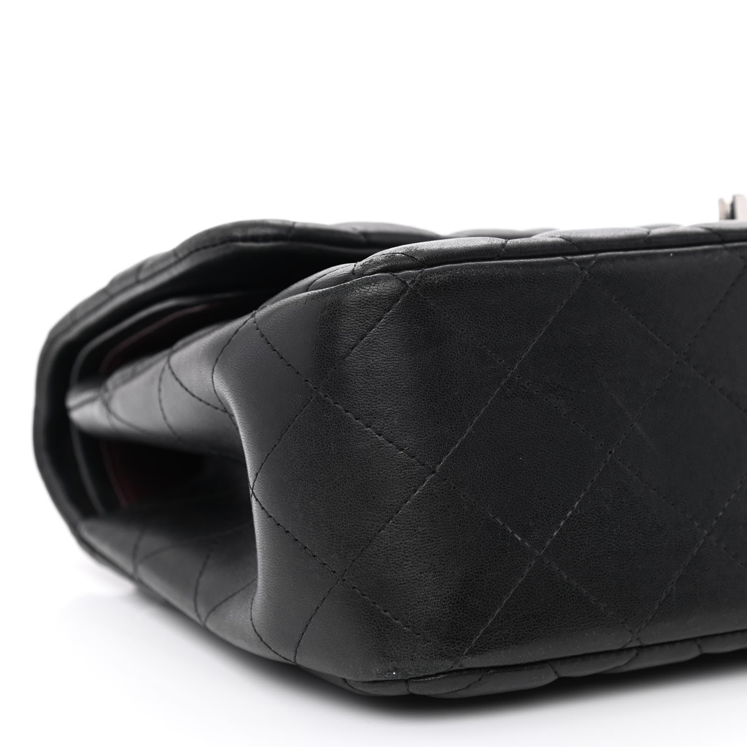 Chanel Lambskin Quilted Jumbo Double Flap Black 10 of 17