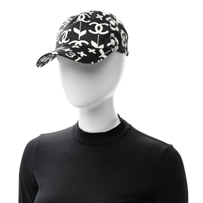 Chanel Cotton Cap Hat Black White 2 of 10