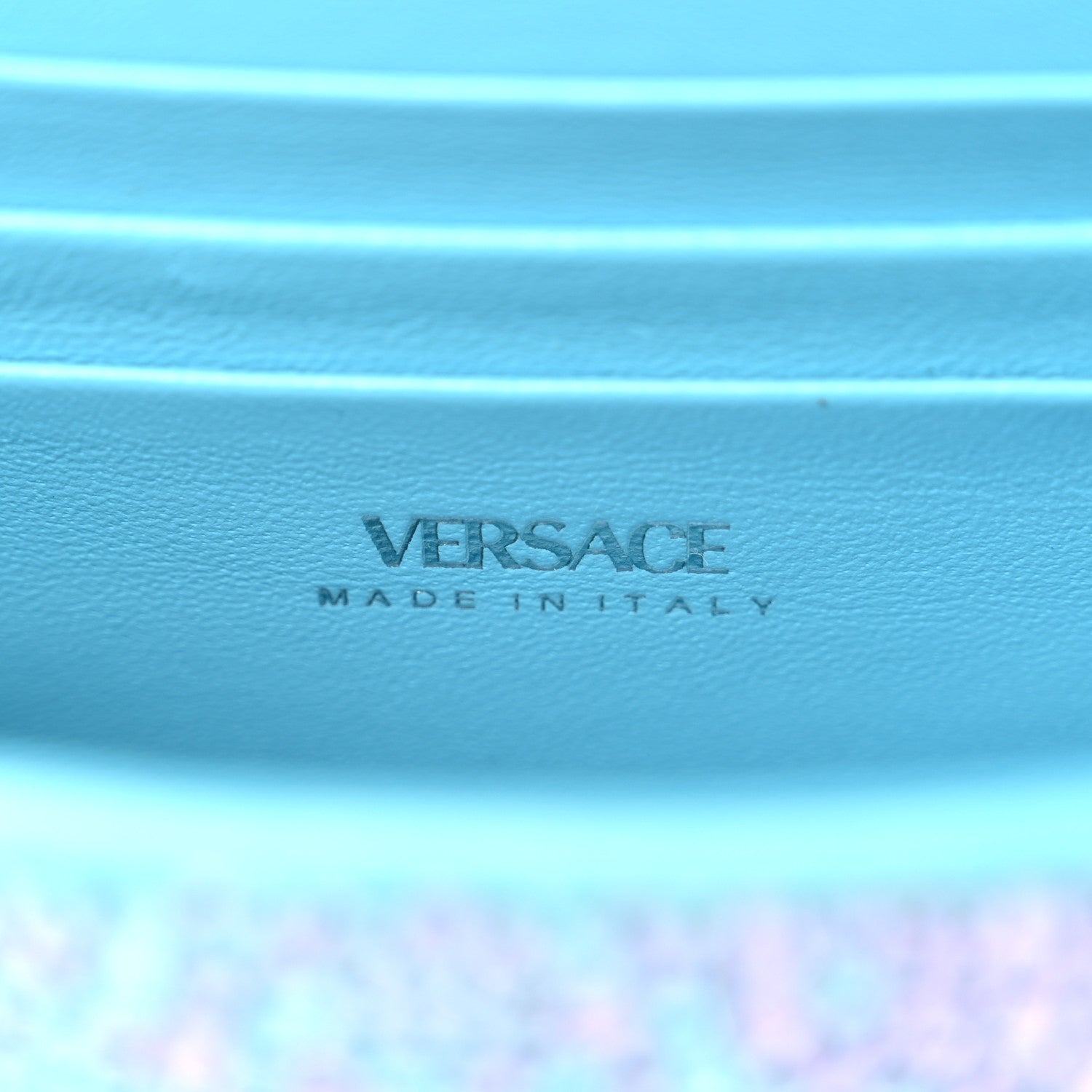 Versace Satin Crystal Studded Mini La Medusa Bag Blue 6 of 11