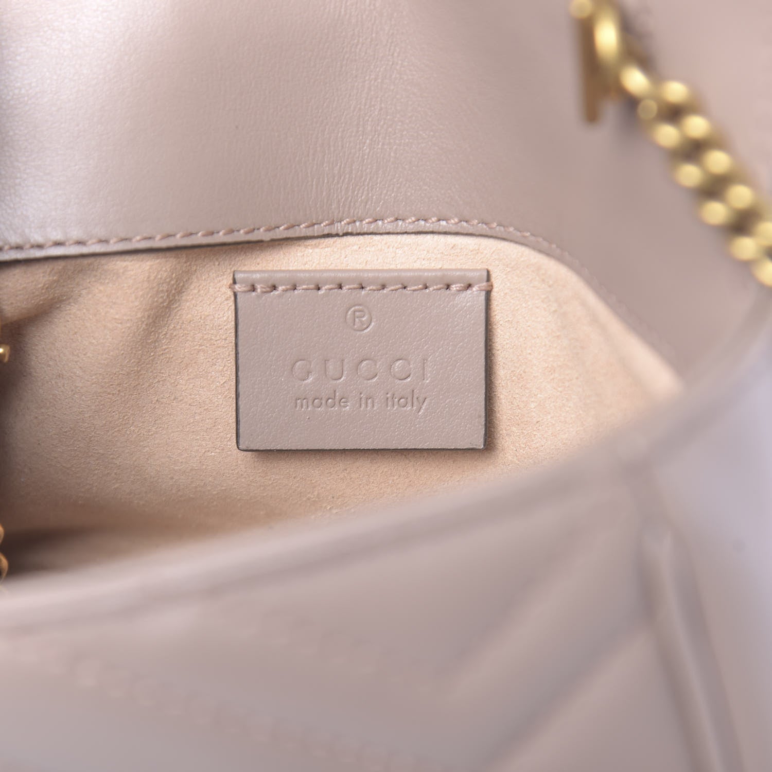 Gucci Calfskin Matelasse Super Mini GG Marmont Shoulder Bag Porcelain Rose 5 of 10