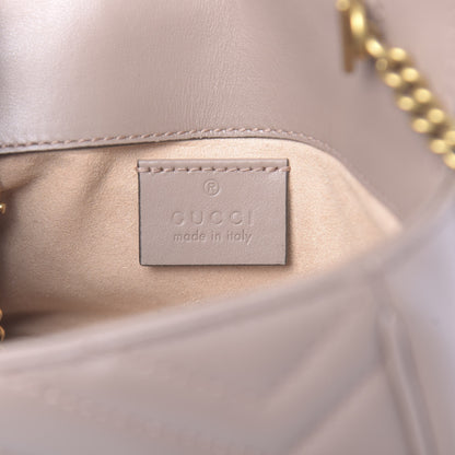 Gucci Calfskin Matelasse Super Mini GG Marmont Shoulder Bag Porcelain Rose 5 of 10