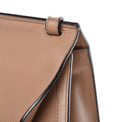 Gucci Cellarius Calfskin Medium Bamboo Daily Flap Shoulder Bag Camelia 17 of 18