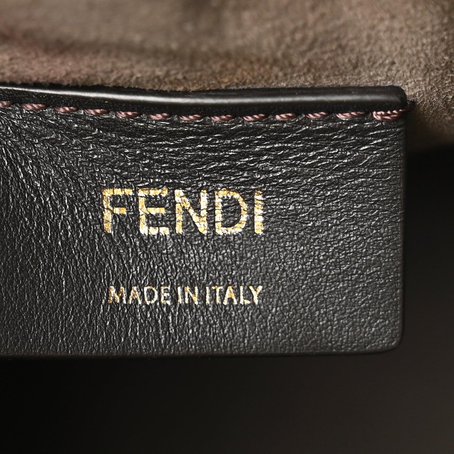 Vitello Liberty F is Fendi FF 1974 Embossed Mini Mon Tresor Bucket Bag Black