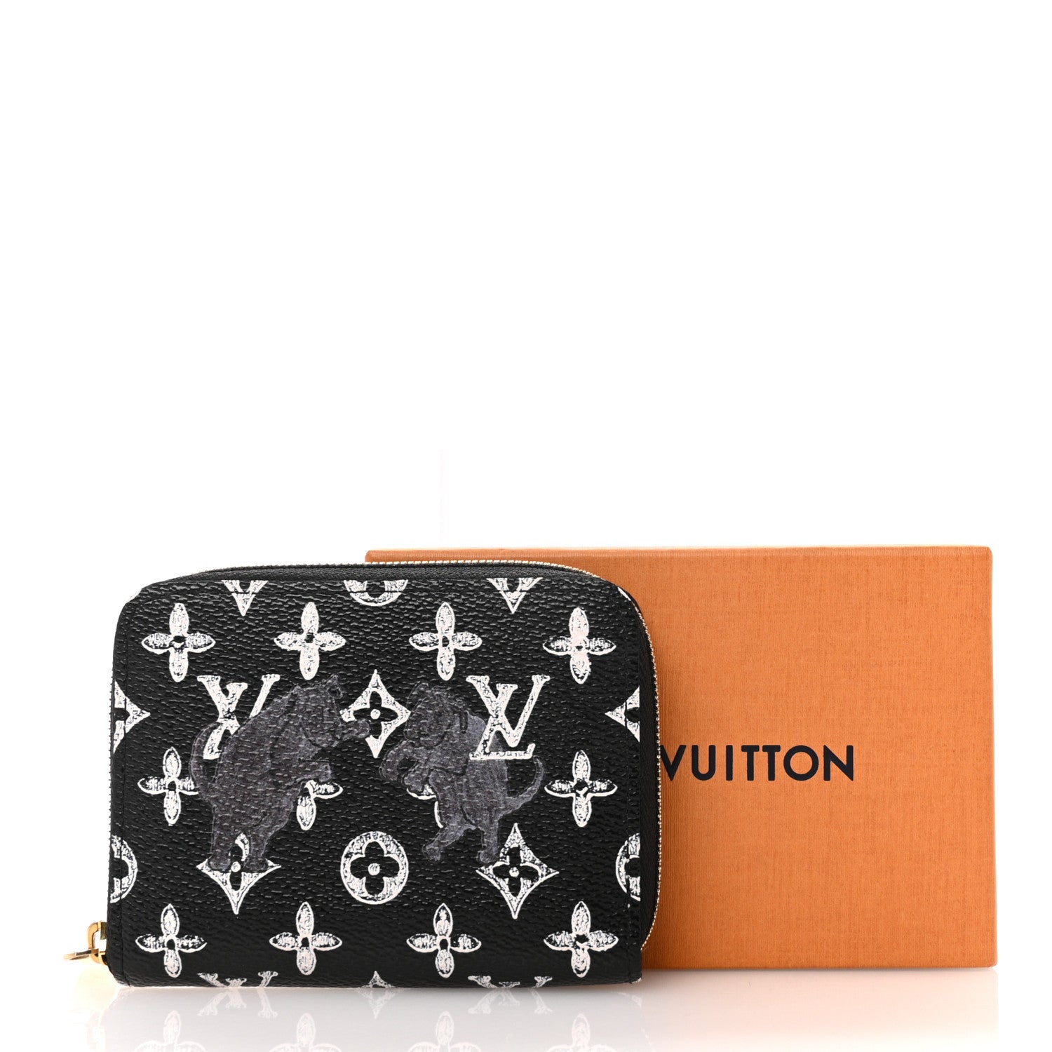 Louis Vuitton Catogram Zippy Coin Purse Black 8 of 8