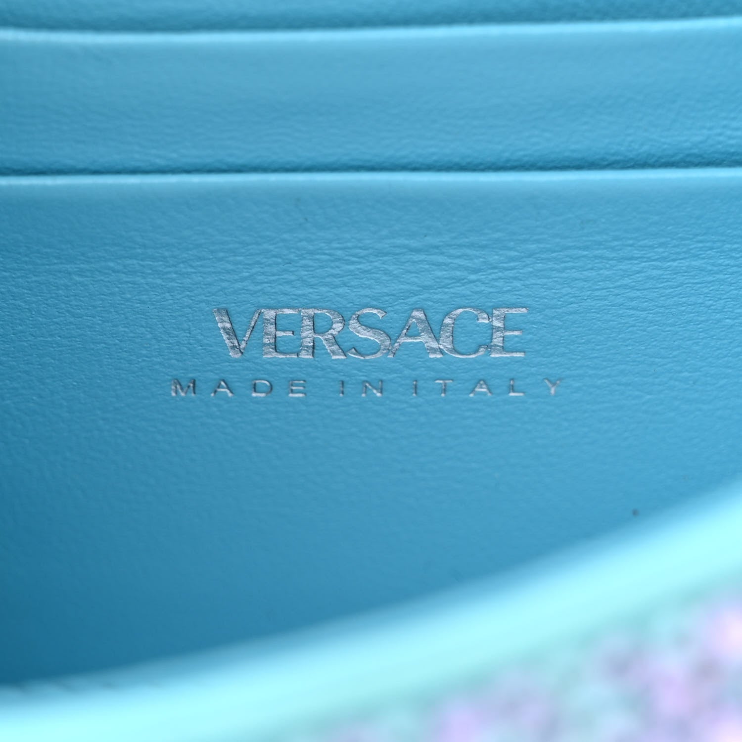 Versace Satin Crystal Studded Mini La Medusa Bag Blue 6 of 10