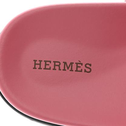 Hermes Suede Goatskin Womens Chypre Sandals 37 Rose Aphrodite 7 of 9