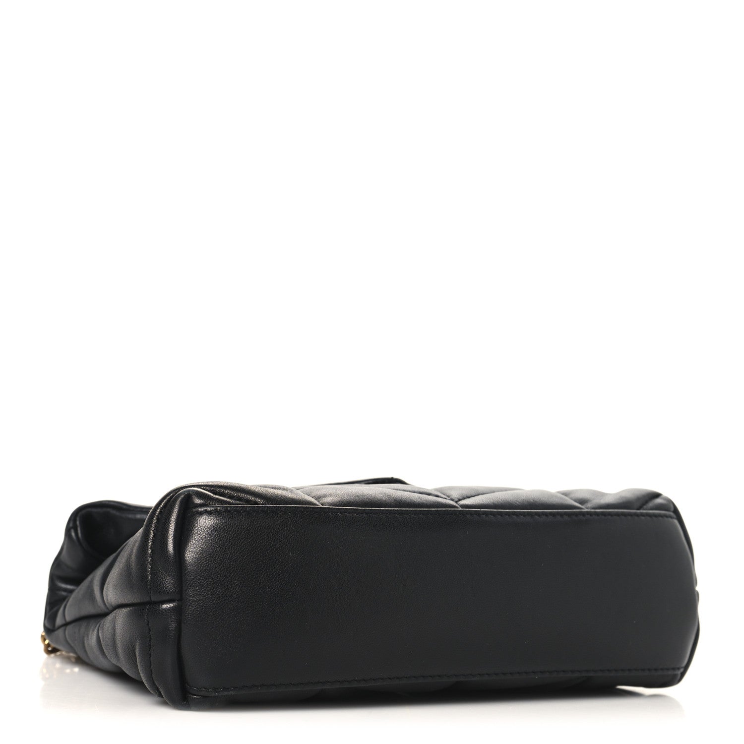 Saint Laurent Lambskin Quilted Toy Loulou Puffer Monogram Chain Satchel Black 4 of 12