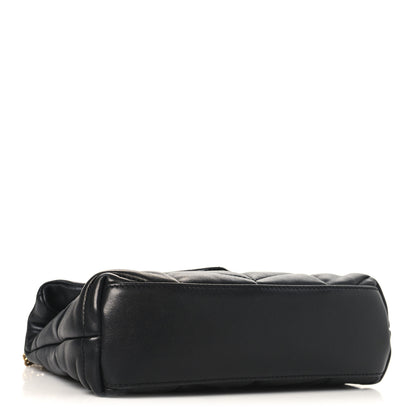 Saint Laurent Lambskin Quilted Toy Loulou Puffer Monogram Chain Satchel Black 4 of 12