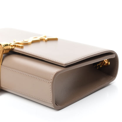 Saint Laurent Smooth Calfskin Small Classic Monogram Kate Tassel Satchel Dark Beige 7 of 12