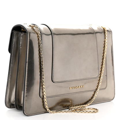 Bulgari Metallic Calfskin Serpenti Forever Crossbody Bag Silver 4 of 11