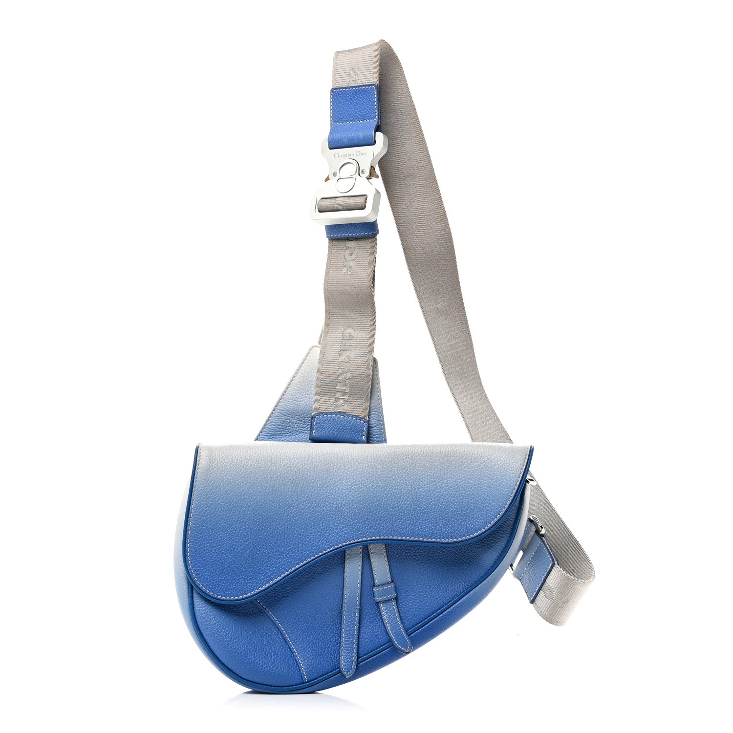 Christian Dior X DANIEL ARSHAM Grained Calfskin Gradient Saddle Bag Blue 1 of 9