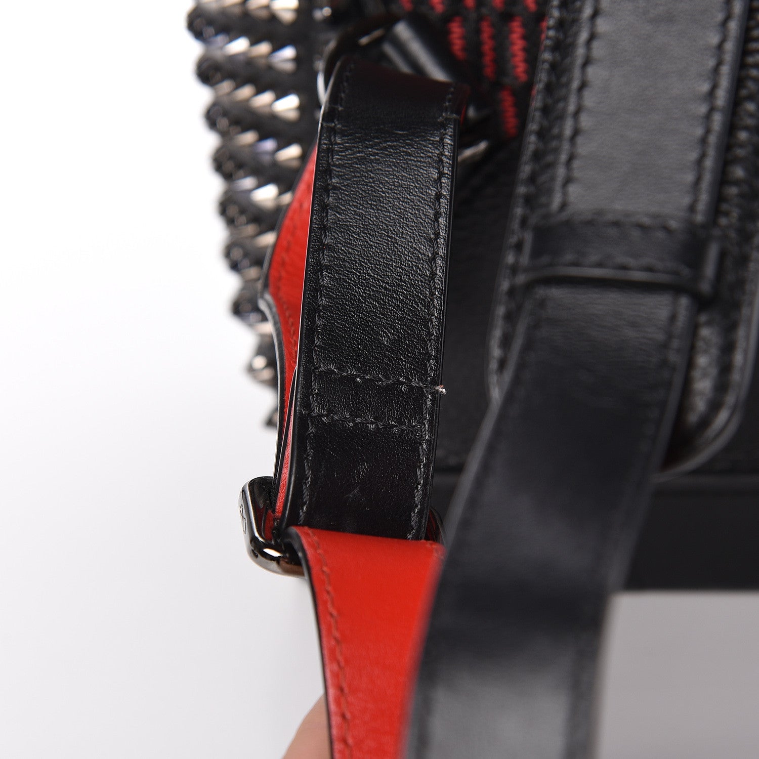 Christian Louboutin Calfskin Spiked Explorafunk Backpack Black 11 of 16