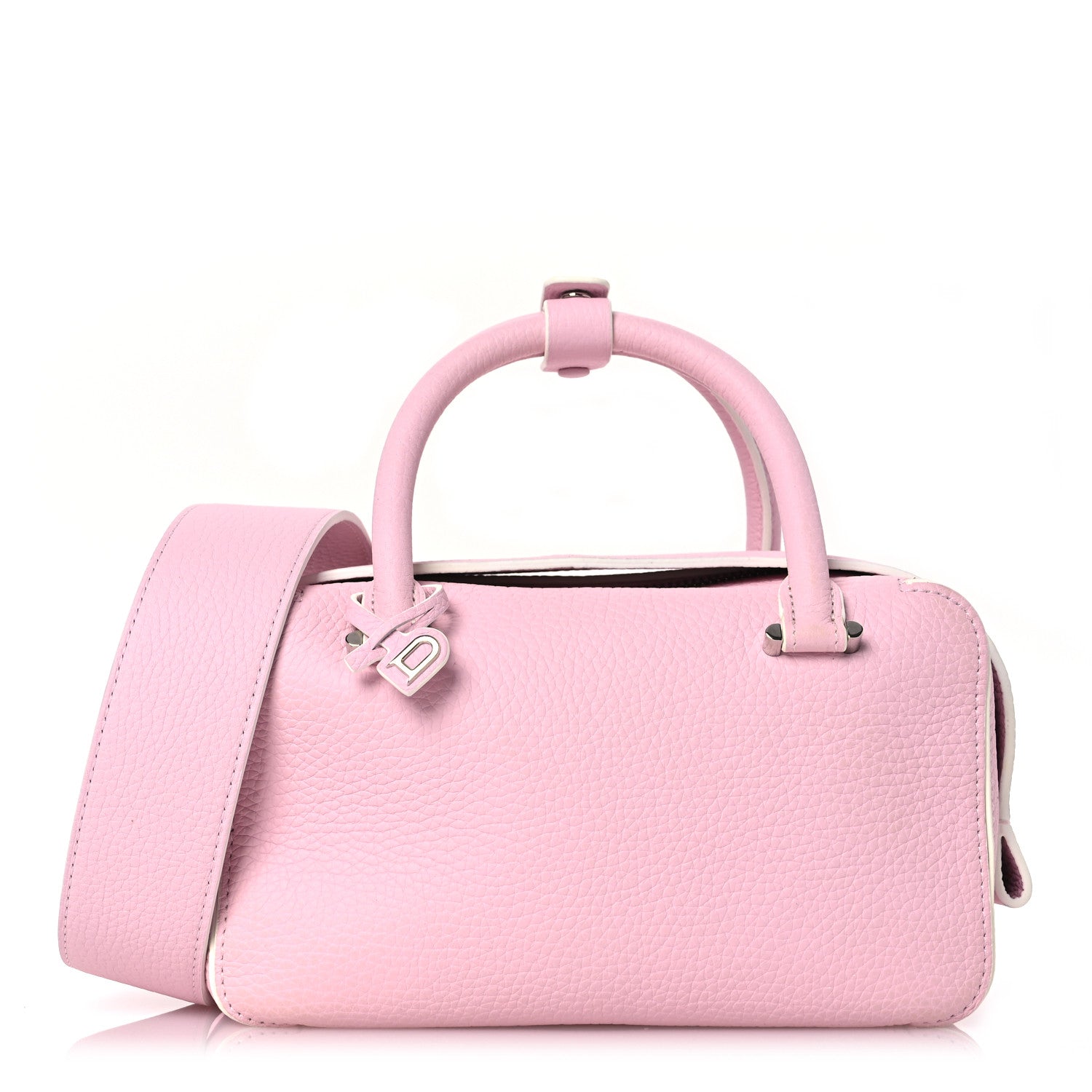 Delvaux Taurillon Soft Mini Cool Box Satchel Light Pink 1 of 14