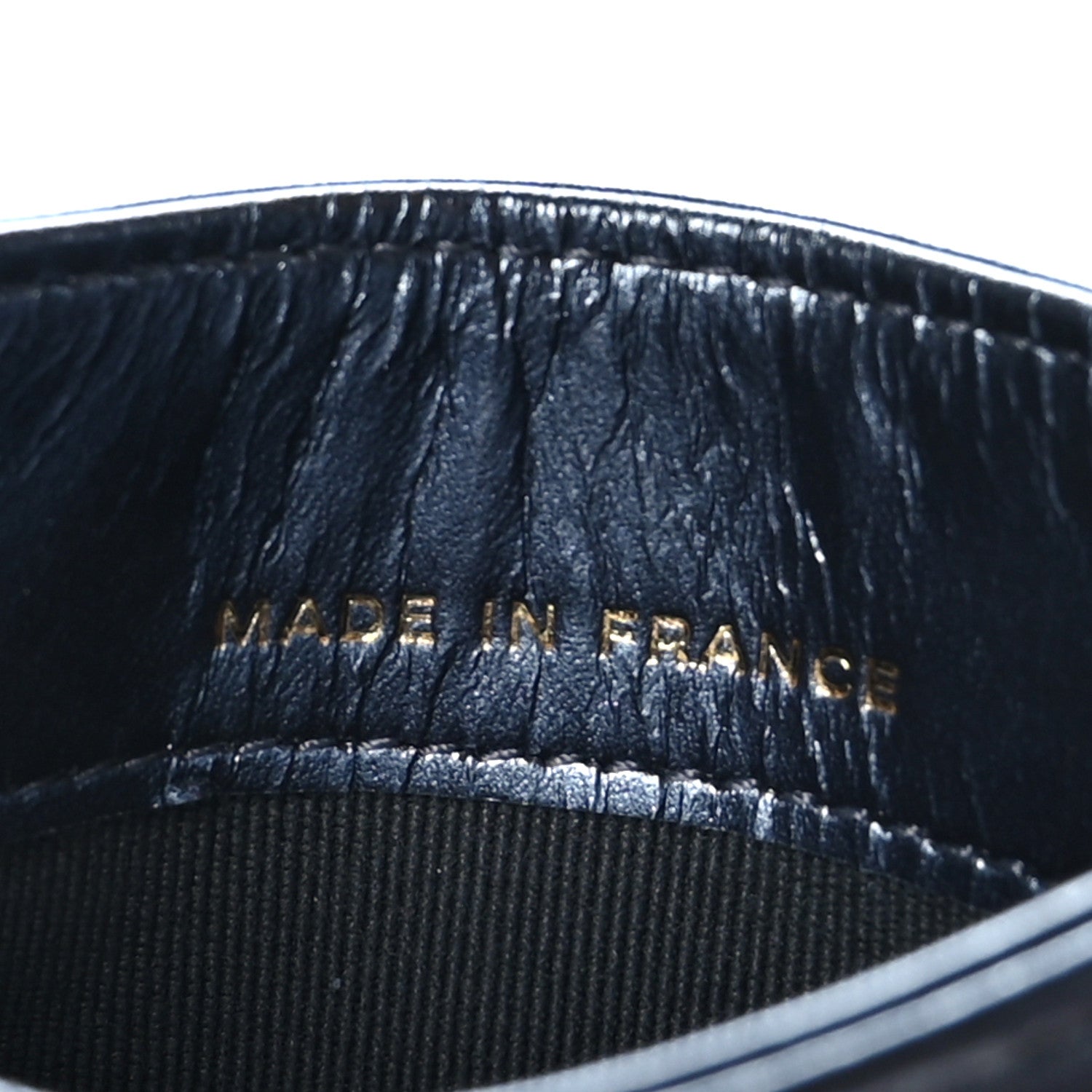 Chanel Metallic Lambskin Quilted Card Holder Dark Blue 8 of 10