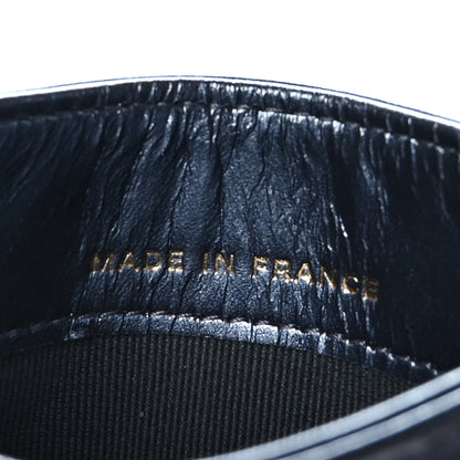 Chanel Metallic Lambskin Quilted Card Holder Dark Blue 8 of 10