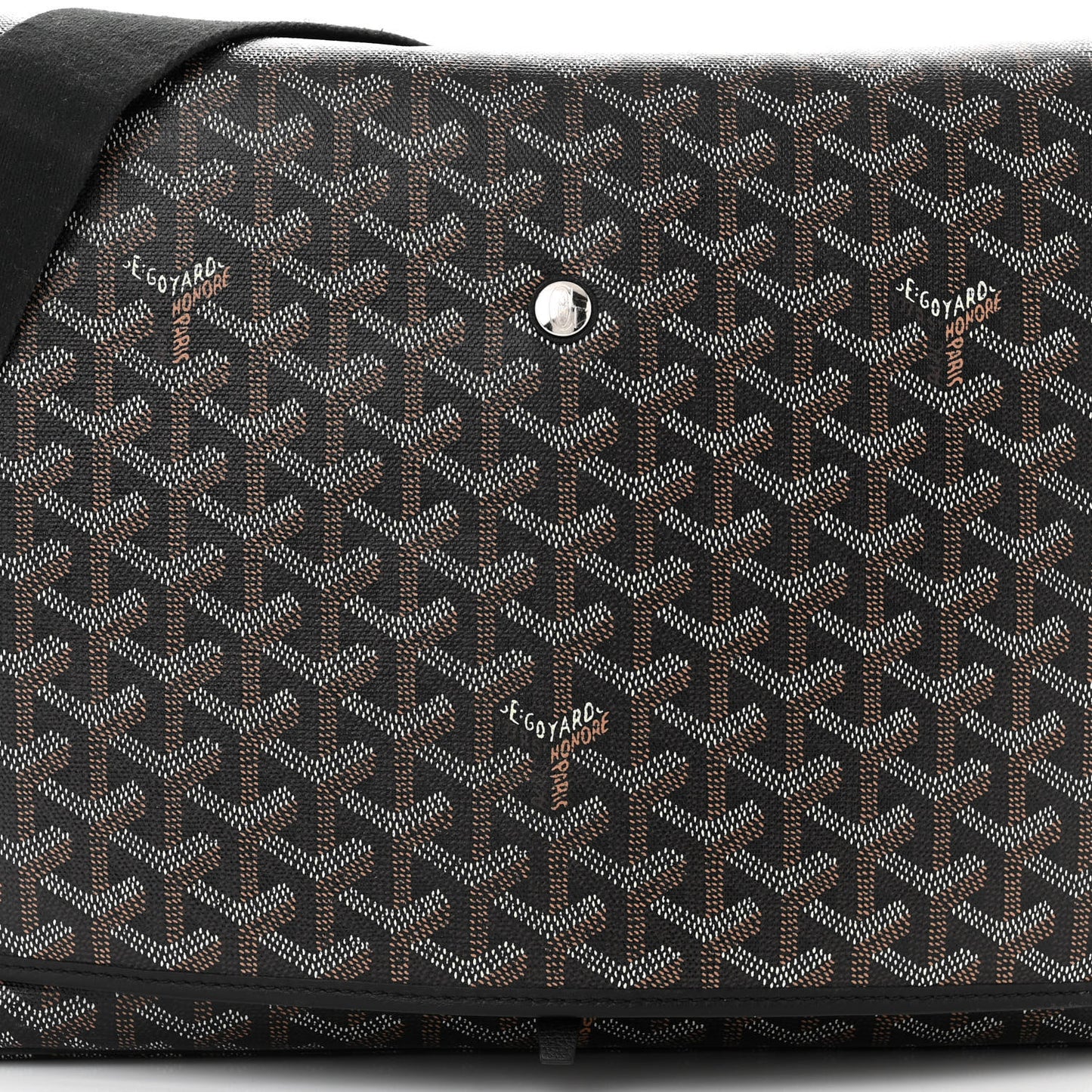 Goyardine Capetien Messenger Bag Black