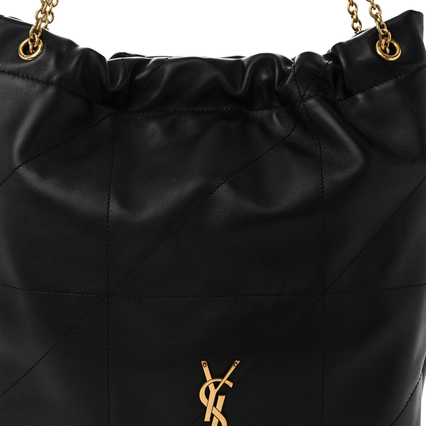 Lambskin Matelasse Monogram Medium Jamie 4.3 Pochon Black