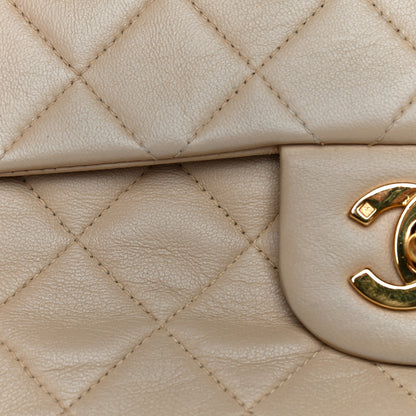 Chanel Lambskin Quilted Small Double Flap Beige 33 of 47