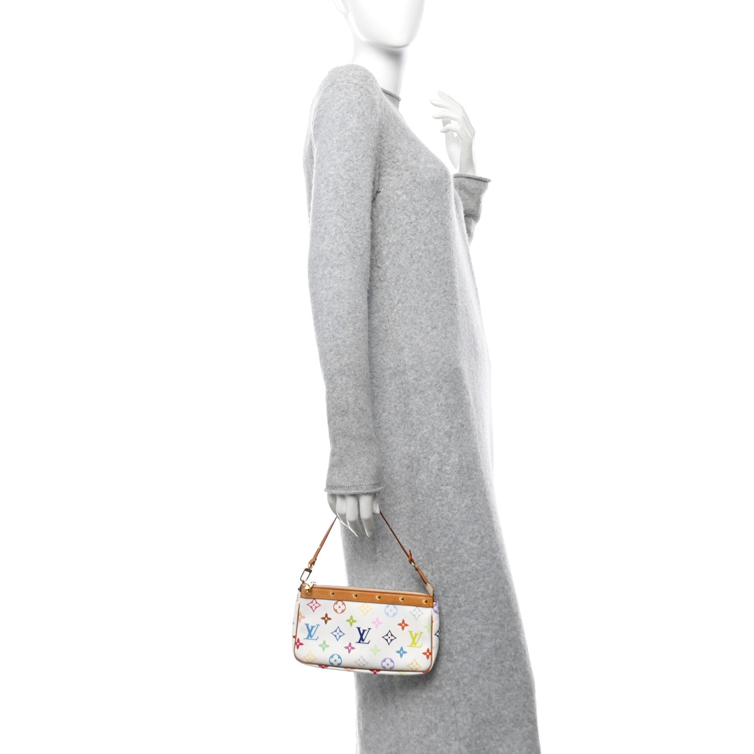 Louis Vuitton Monogram Multicolor Pochette Accessories White 2 of 13