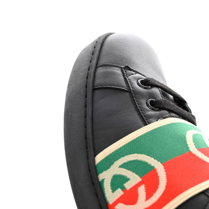 Gucci Calfskin Web Interlocking G Mens Ace Sneakers 9 Black 14 of 15