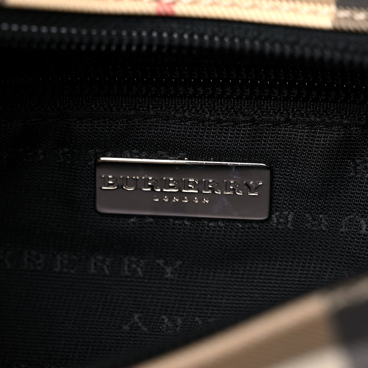 House Check Small Tote Black