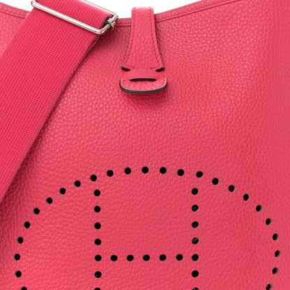 Hermes Taurillon Clemence EVELYNE III PM Rose Extreme 8 of 14