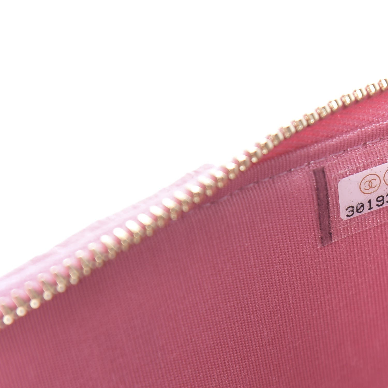 Chanel Caviar Quilted Boy Flat Wallet Pouch Pink 9 of 10