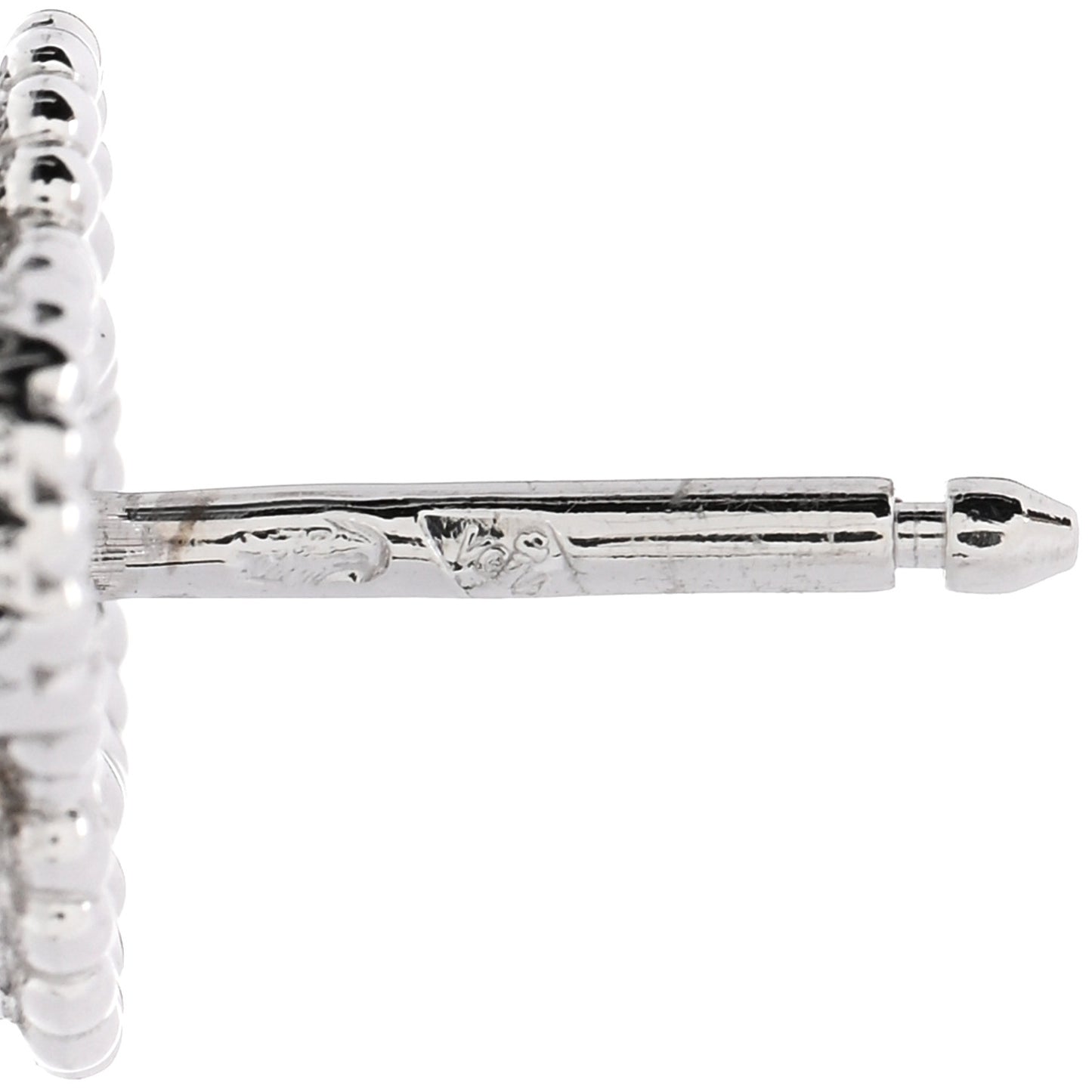 18K White Gold Diamond Sweet Alhambra Earrings