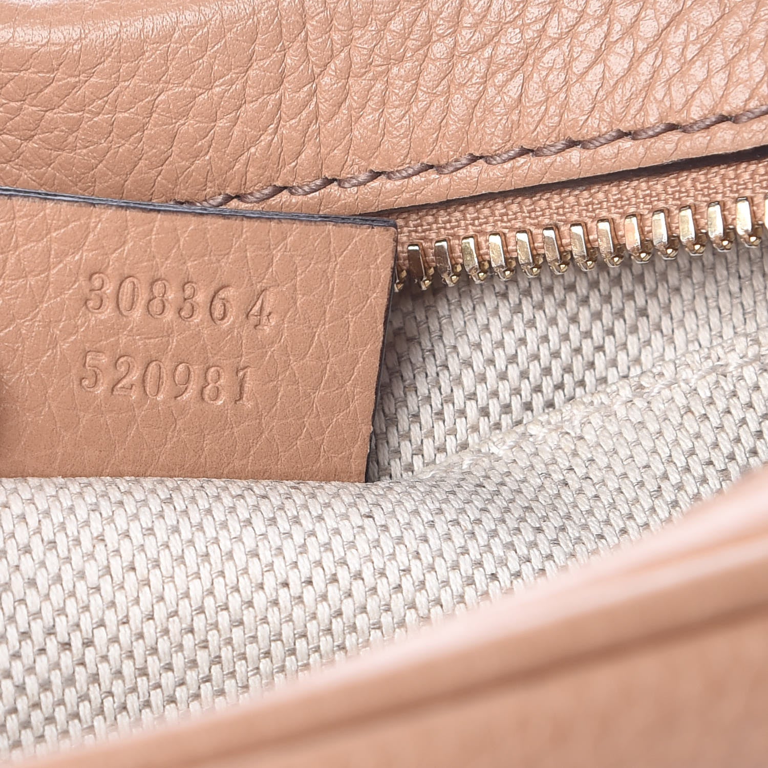 Gucci Pebbled Calfskin Small Soho Disco Bag Rose Beige 7 of 14
