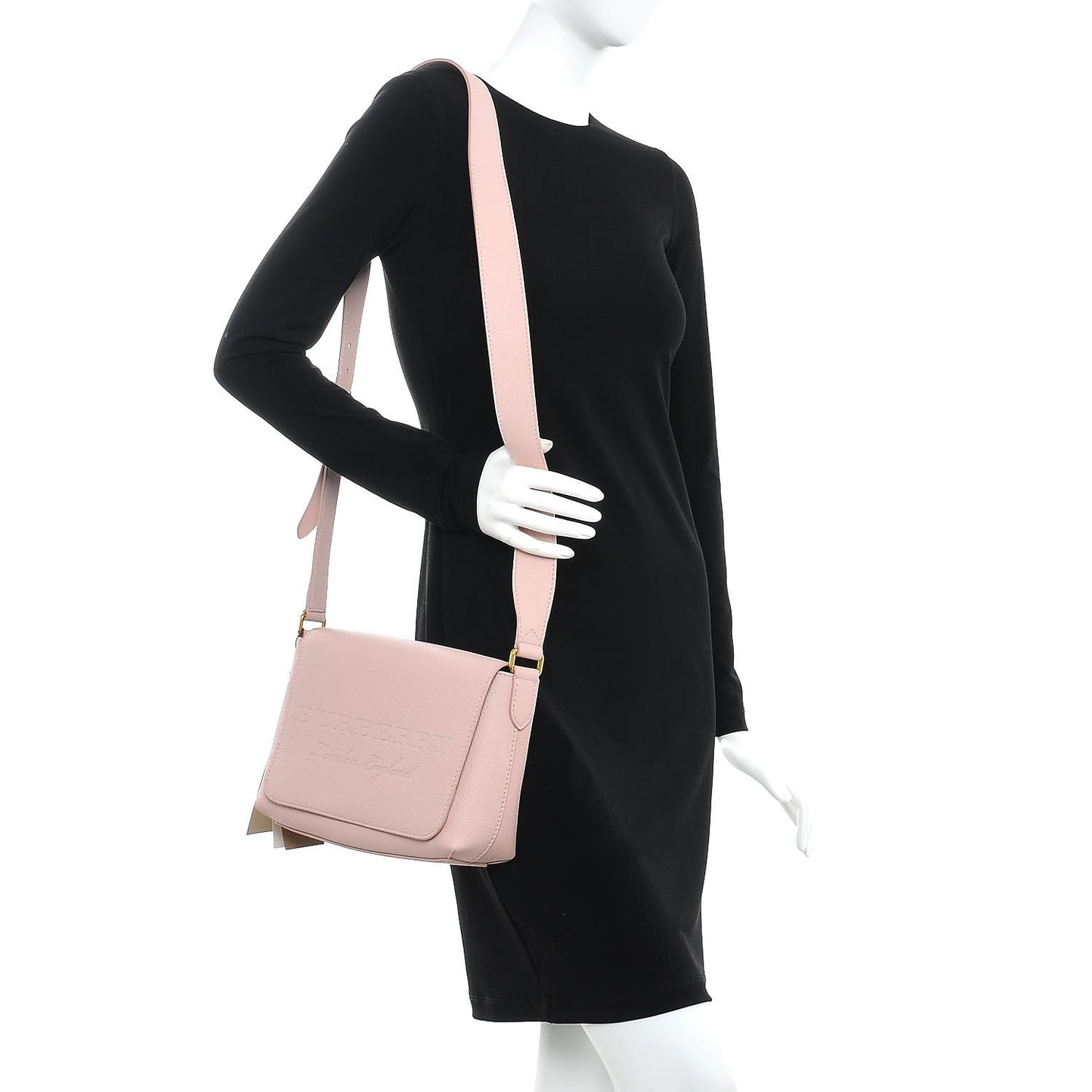 Signature Grain Small Burleigh Crossbody Bag Pale Ash Rose